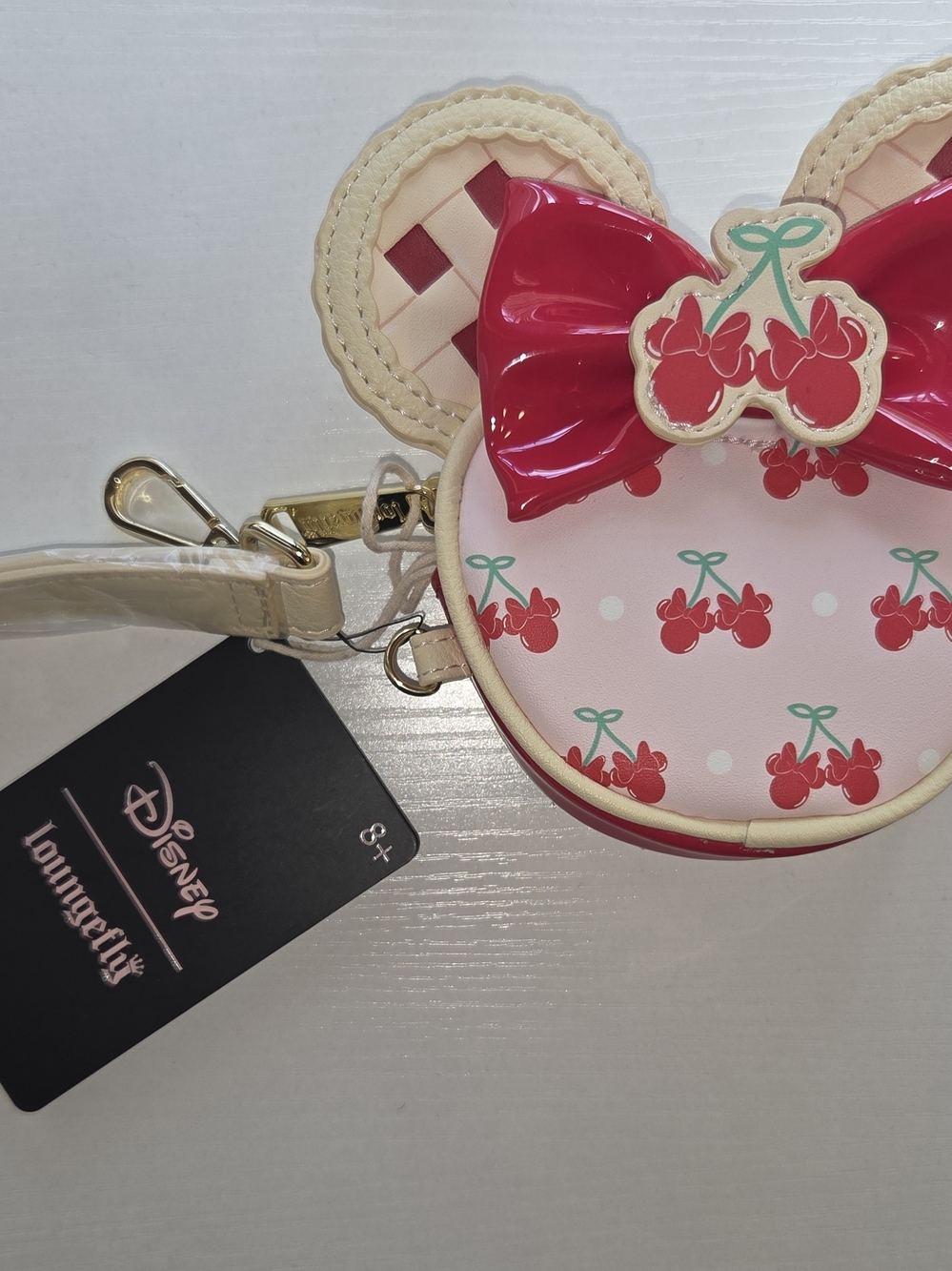 Disney Loungefly Cherry Pie Coin Purse - Pink, Cream & Red